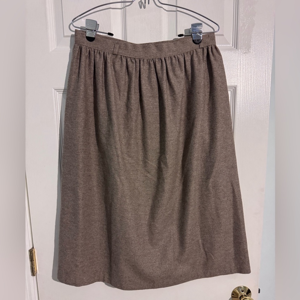 Chic Vintage Tan A-Line Women's Skirt